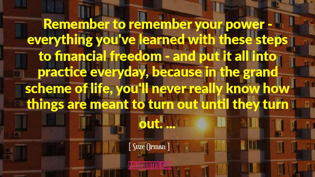 Financial Freedom quotes by Suze Orman