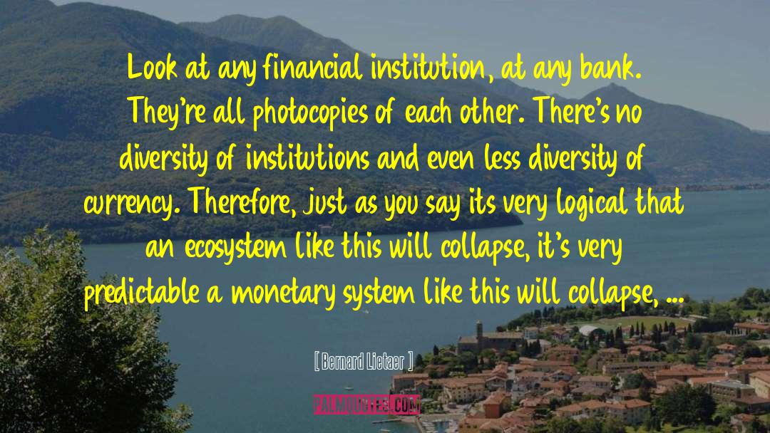 Financial Institutions quotes by Bernard Lietaer