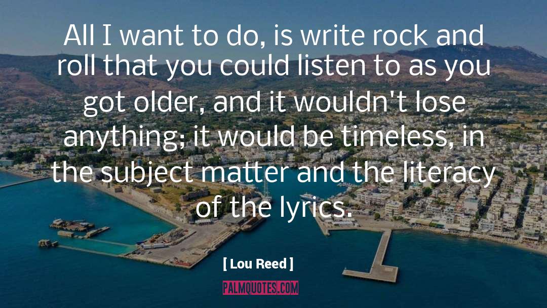 Financial Literacy quotes by Lou Reed