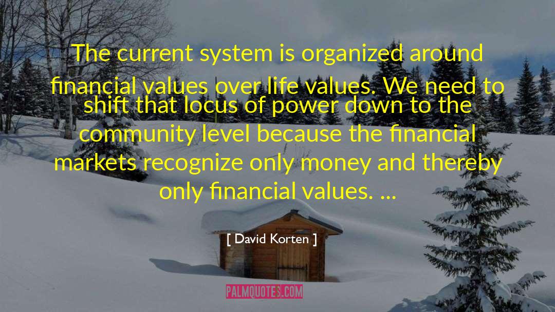 Financial Markets Famous quotes by David Korten