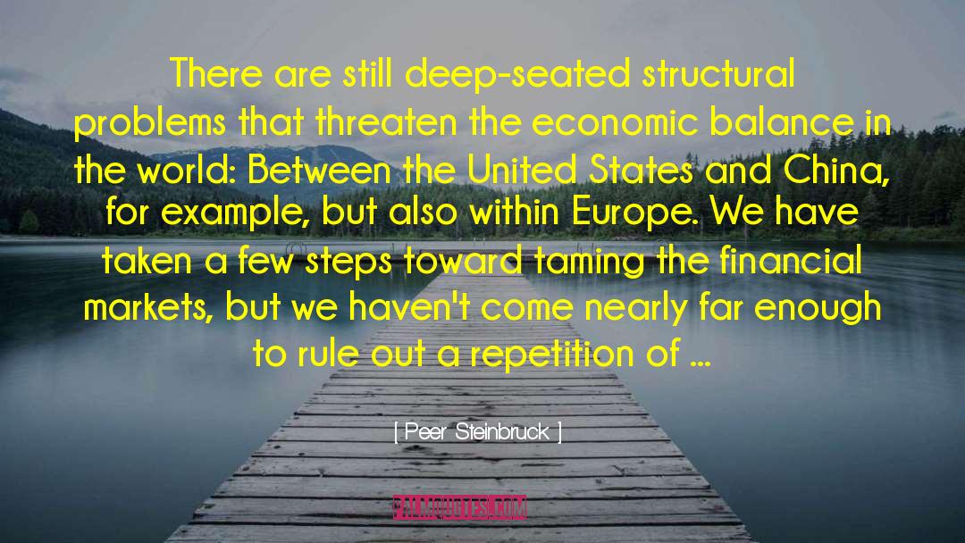 Financial Markets Famous quotes by Peer Steinbruck