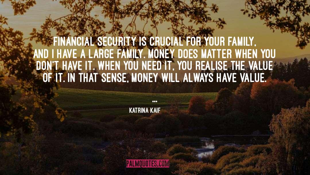 Financial Security quotes by Katrina Kaif