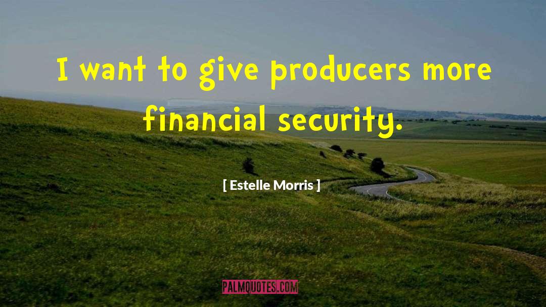 Financial Security quotes by Estelle Morris