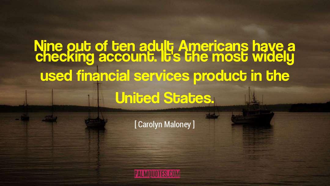Financial Services quotes by Carolyn Maloney