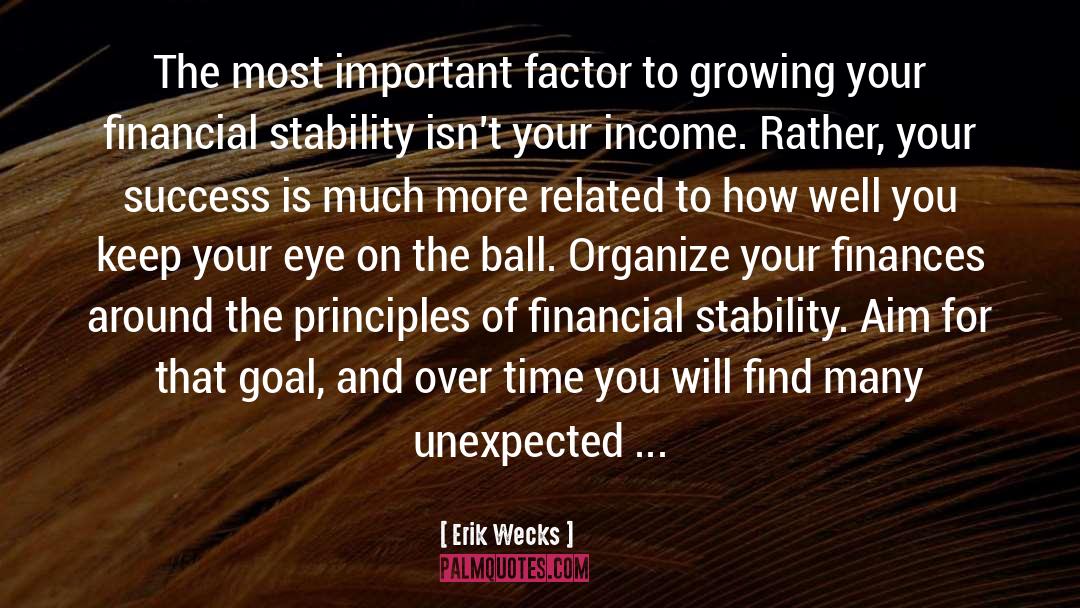 Financial Stability quotes by Erik Wecks