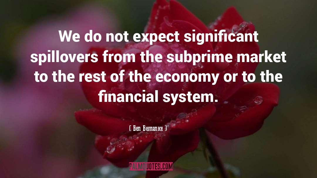 Financial System quotes by Ben Bernanke