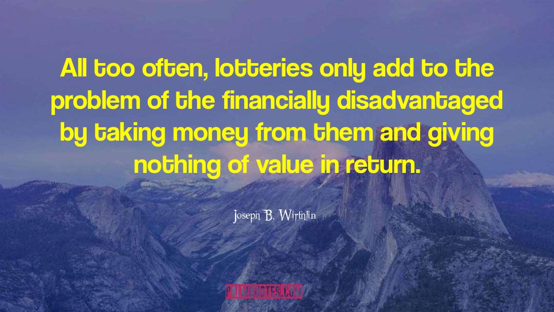 Financially quotes by Joseph B. Wirthlin