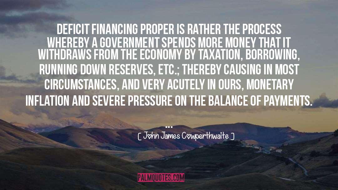 Financing quotes by John James Cowperthwaite