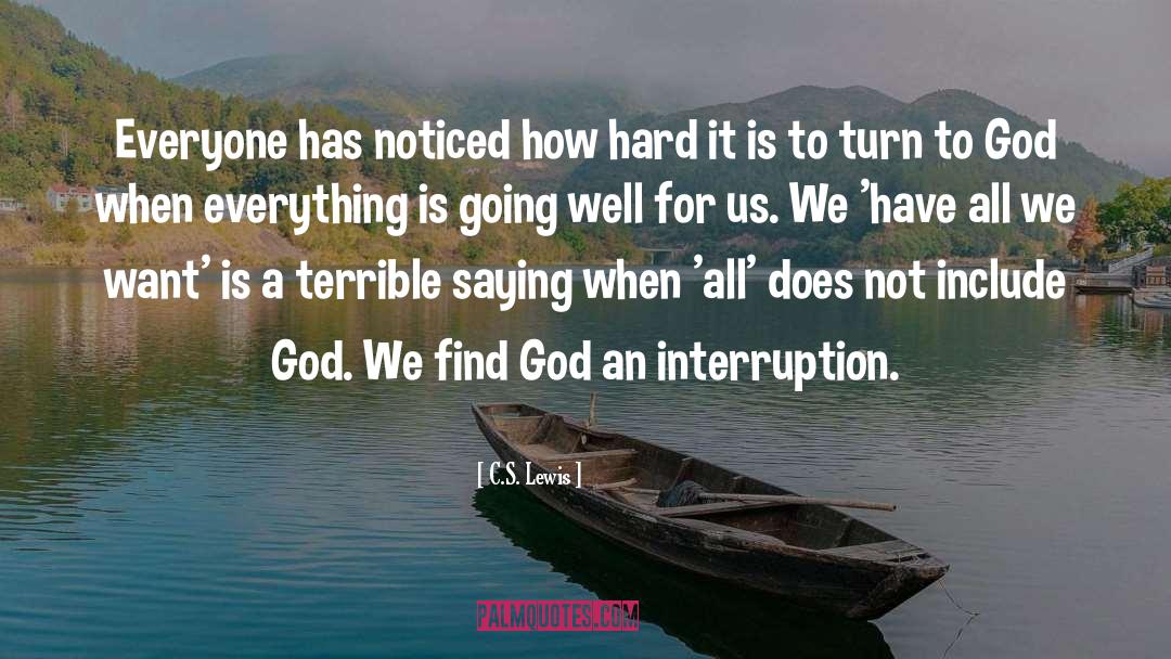 Find God quotes by C.S. Lewis