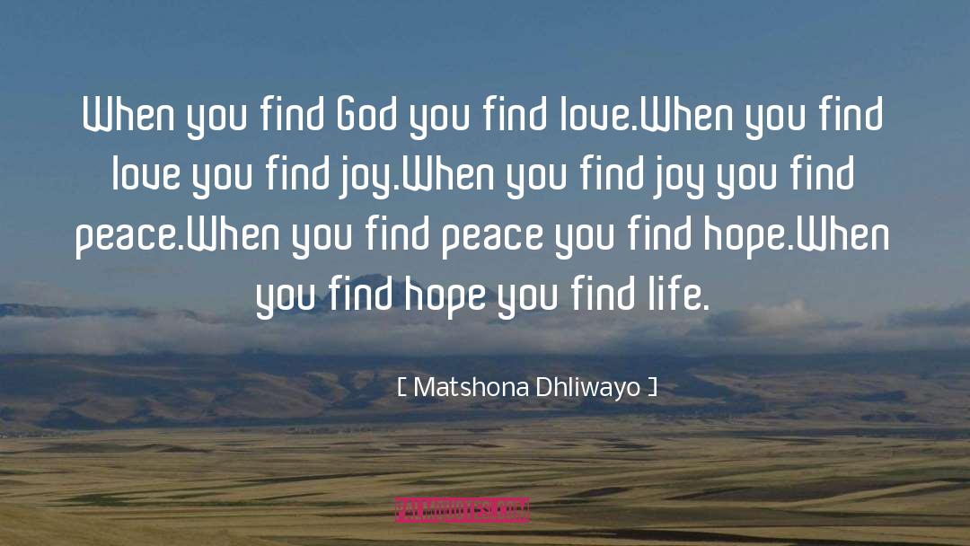 Find God quotes by Matshona Dhliwayo