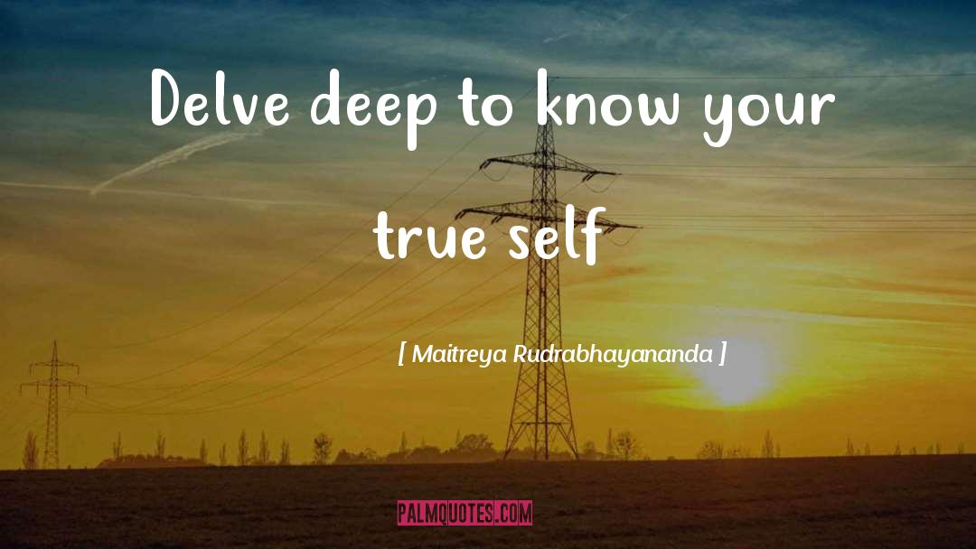 Find Your True Self Deep Inside quotes by Maitreya Rudrabhayananda