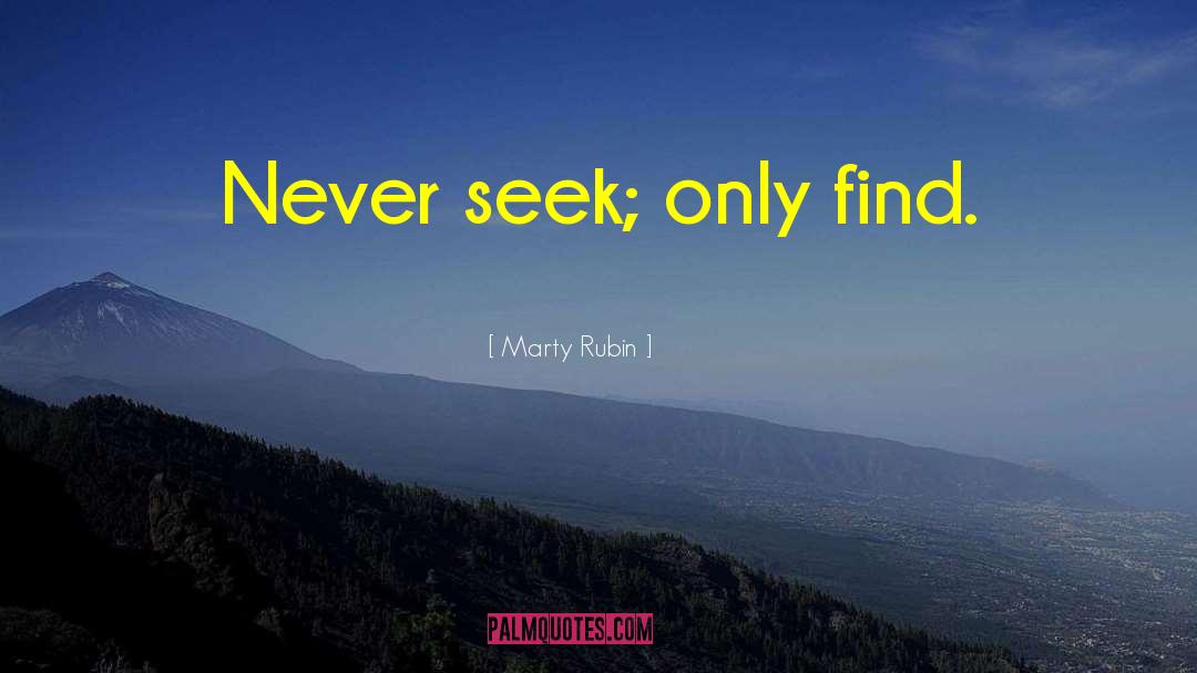 Finding Answers quotes by Marty Rubin