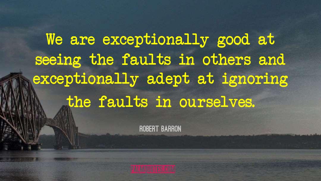 Finding Faults In Others quotes by Robert Barron