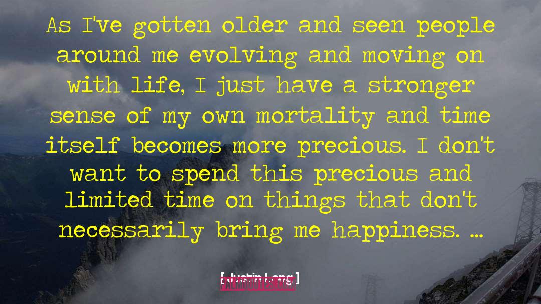 Finding Happiness And Moving On quotes by Justin Long