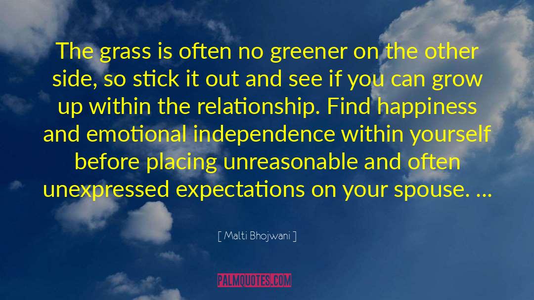 Finding Happiness Within Yourself quotes by Malti Bhojwani