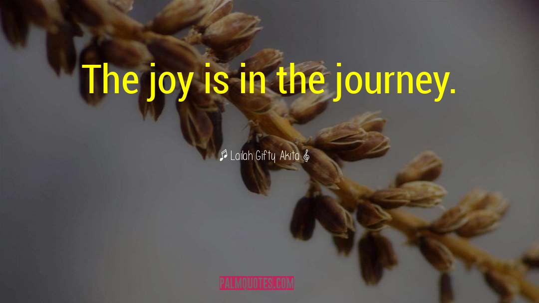 Finding Joy In The Journey quotes by Lailah Gifty Akita