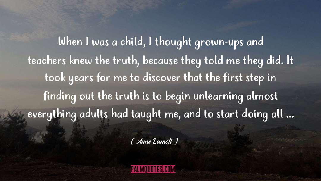 Finding Out The Truth quotes by Anne Lamott