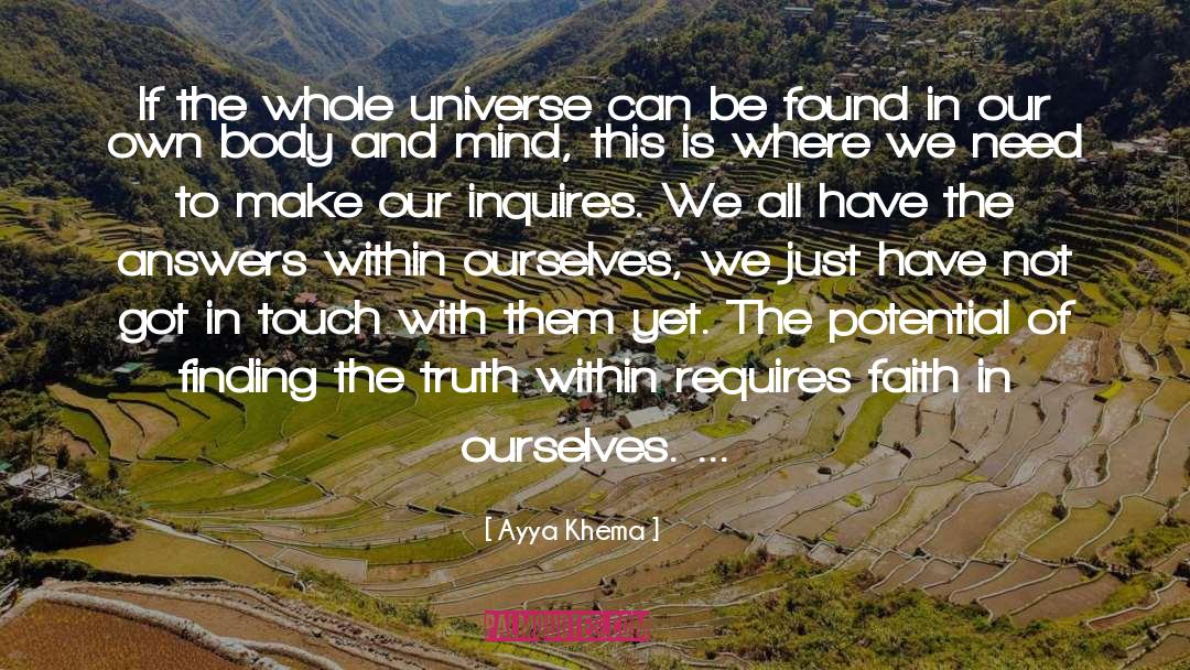 Finding Out The Truth quotes by Ayya Khema