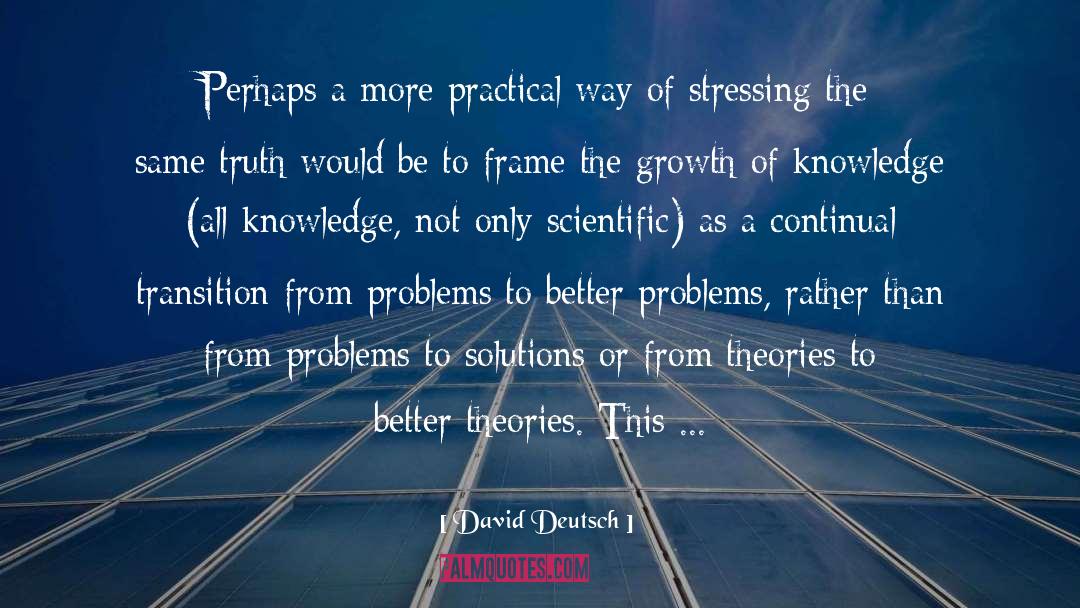 Finding Solutions To Problems quotes by David Deutsch