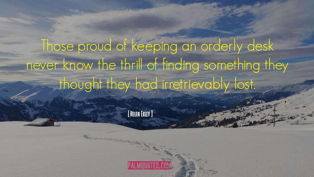 Finding Something quotes by Helen Exley