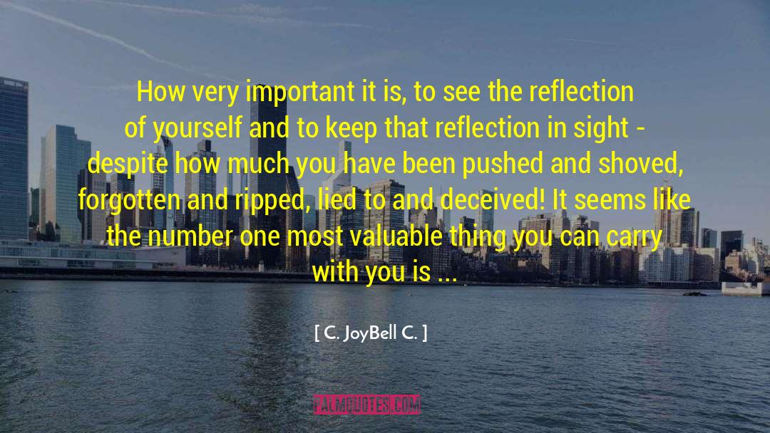 Finding The Important Thing quotes by C. JoyBell C.