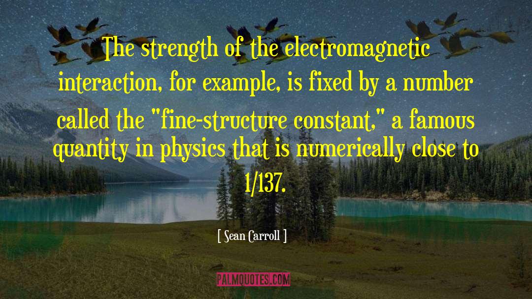 Fine Structure Constant quotes by Sean Carroll