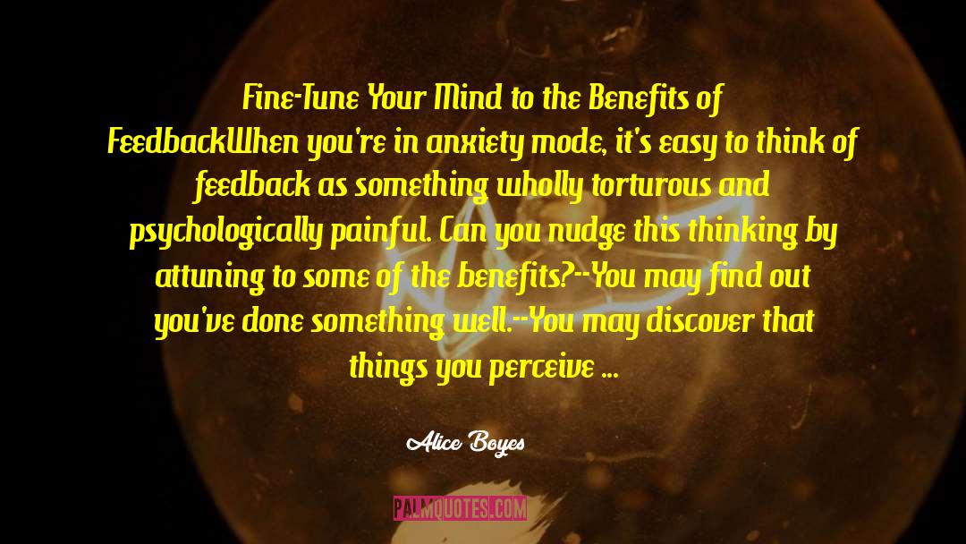 Fine Tune quotes by Alice Boyes