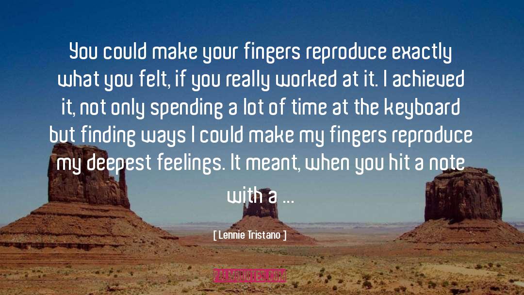 Finger quotes by Lennie Tristano