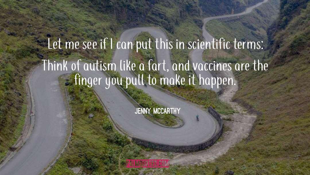 Finger quotes by Jenny McCarthy