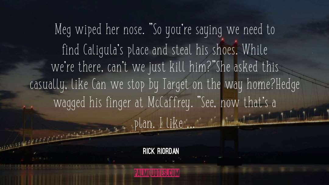 Finger quotes by Rick Riordan