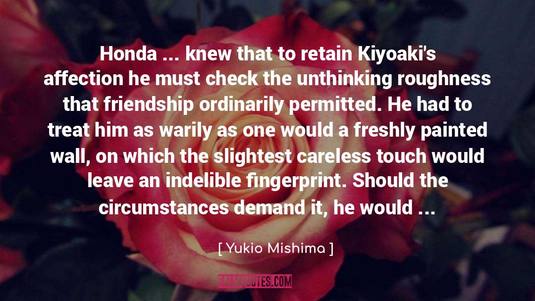 Fingerprint quotes by Yukio Mishima