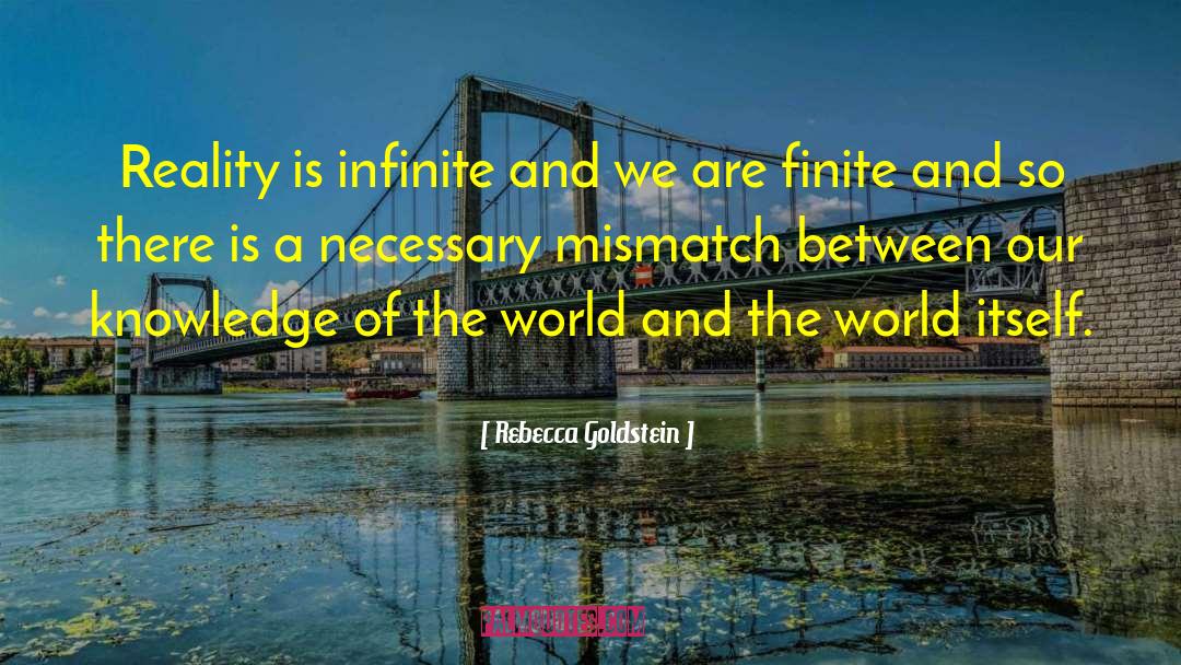 Finite quotes by Rebecca Goldstein