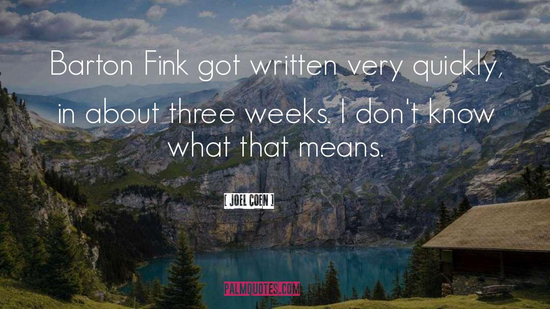 Fink quotes by Joel Coen