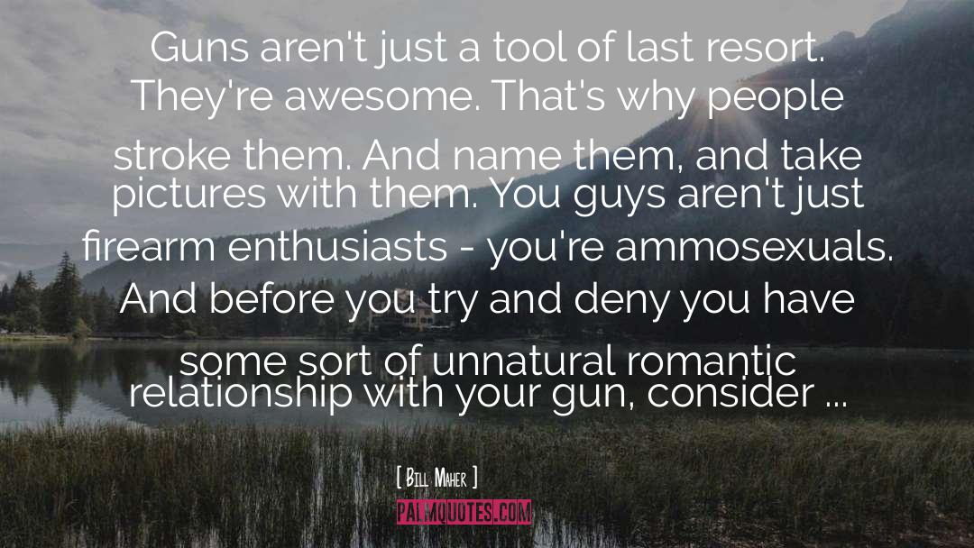 Firearm quotes by Bill Maher