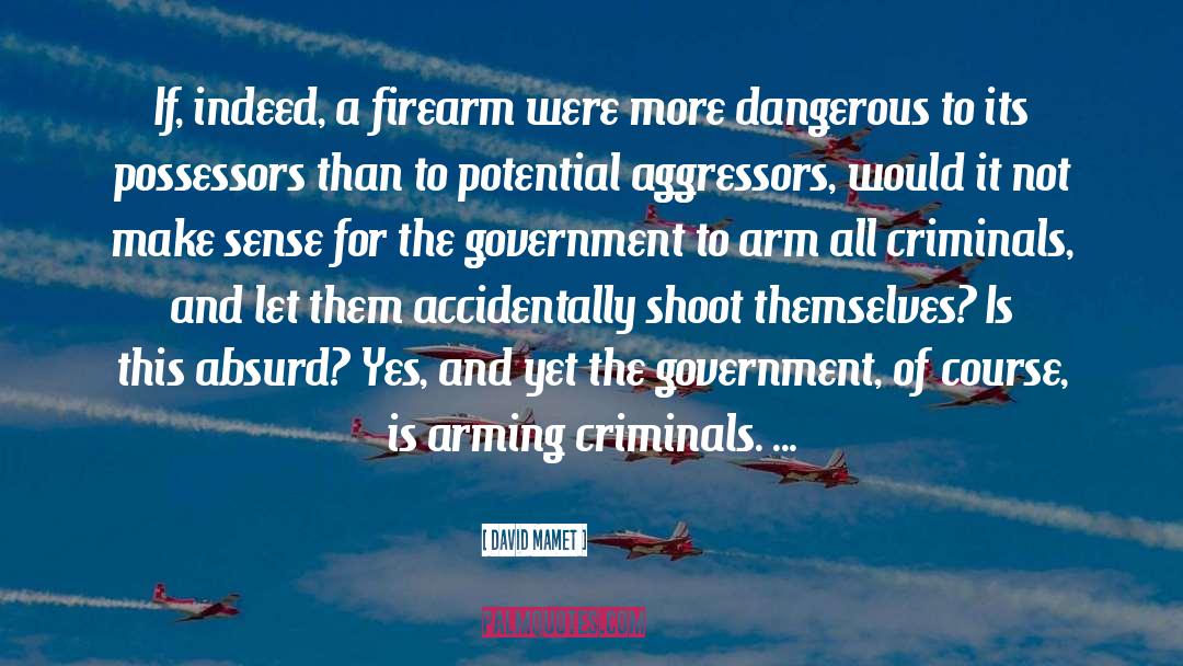 Firearm quotes by David Mamet