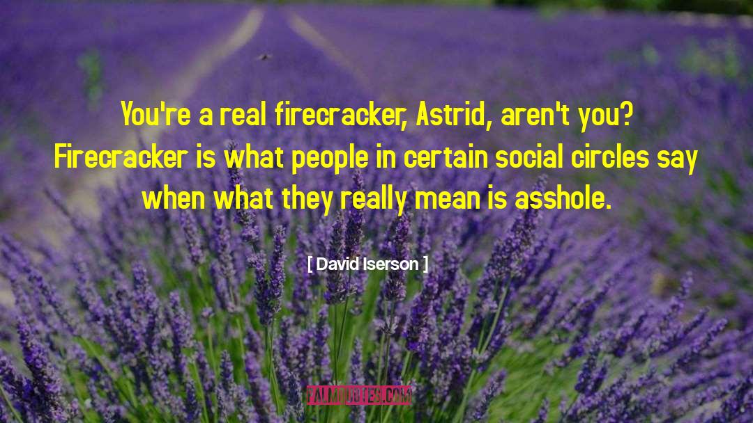 Firecracker quotes by David Iserson