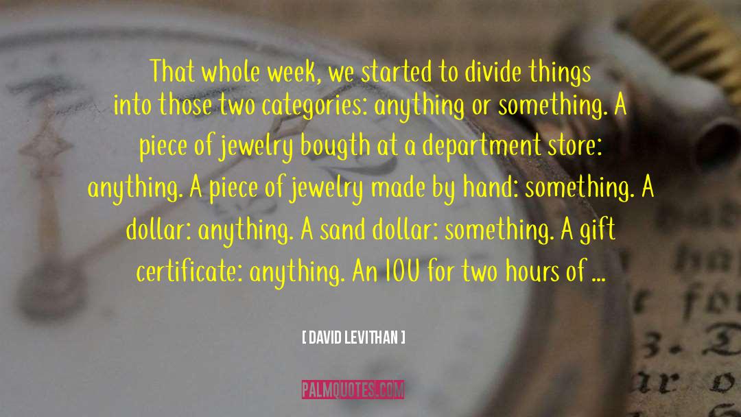 Firefly Jewelry quotes by David Levithan