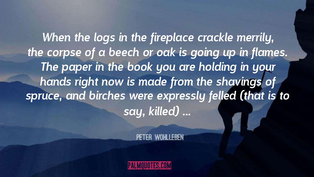 Fireplace quotes by Peter Wohlleben