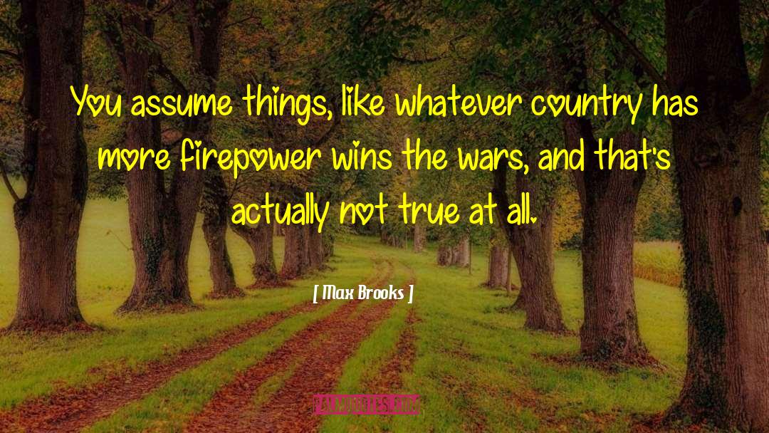 Firepower quotes by Max Brooks
