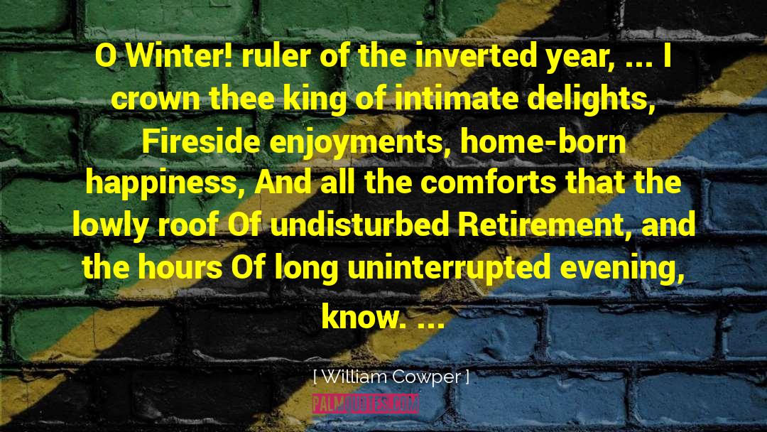 Fireside quotes by William Cowper