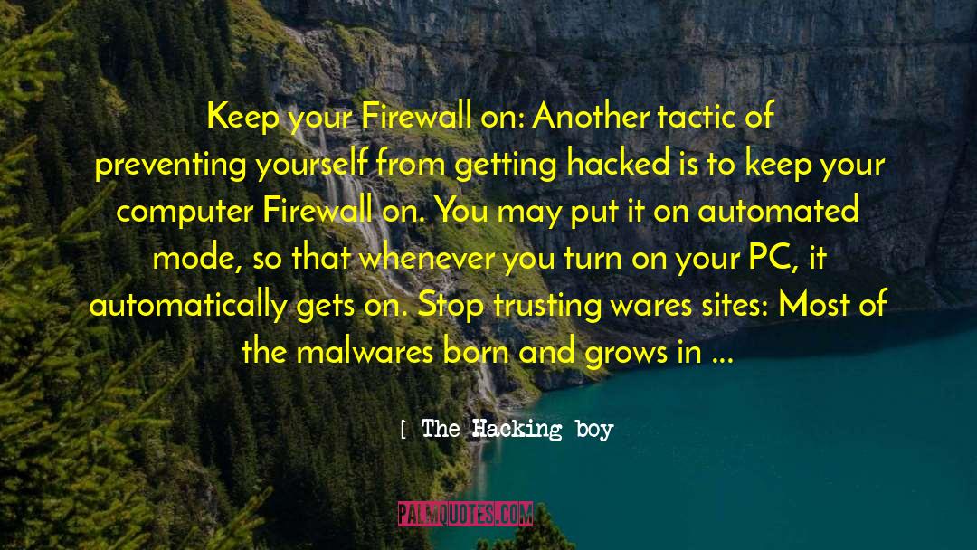 Firewall quotes by The Hacking Boy