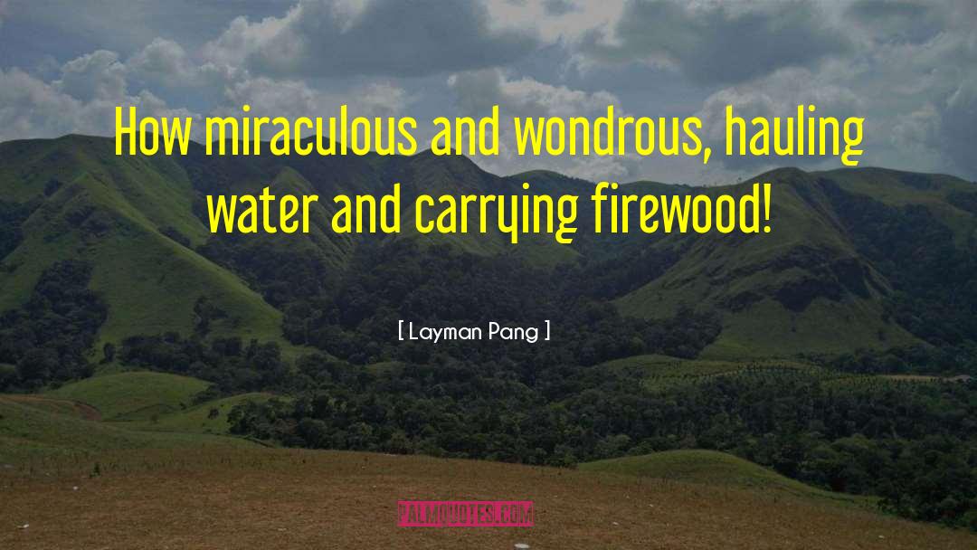 Firewood quotes by Layman Pang