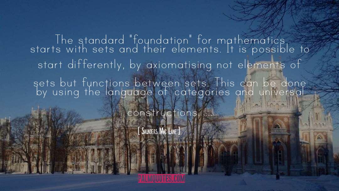 Firm Foundation quotes by Saunders Mac Lane