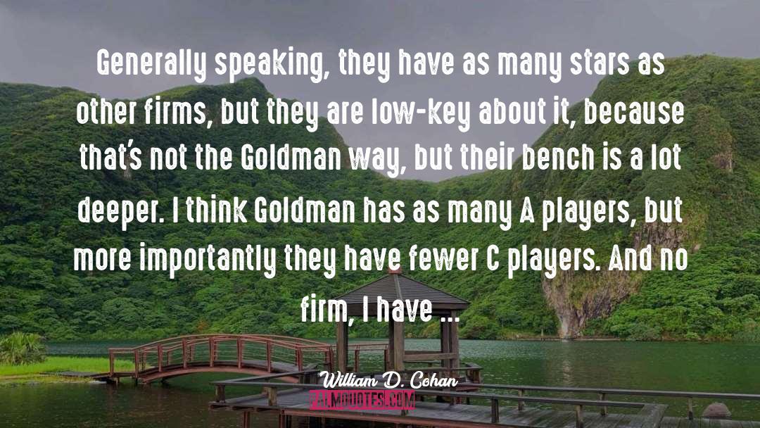 Firms quotes by William D. Cohan