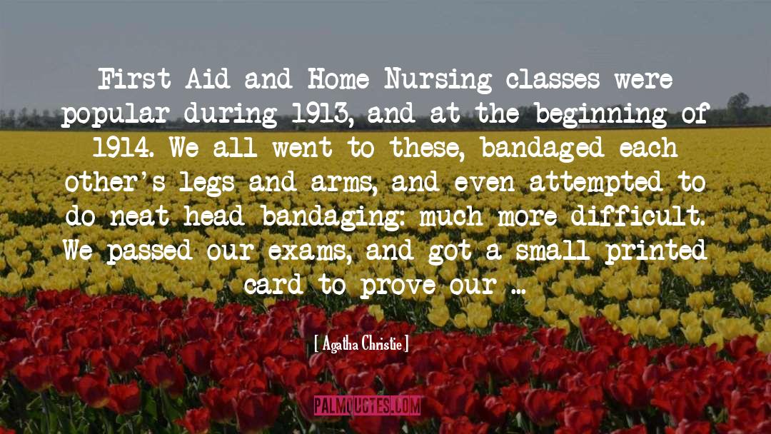 First Aid quotes by Agatha Christie