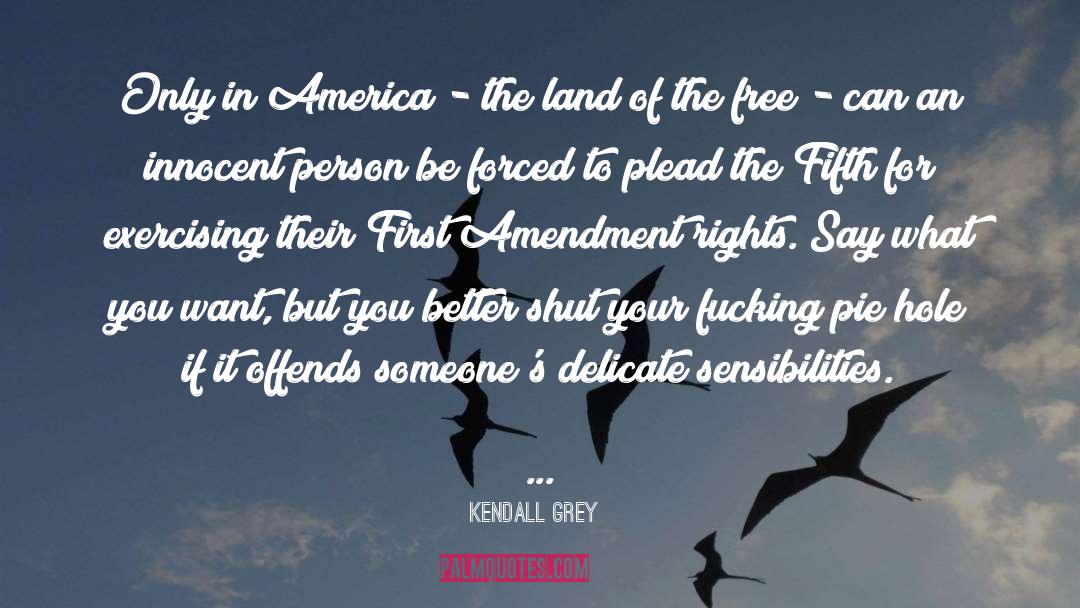 First Amendment quotes by Kendall Grey
