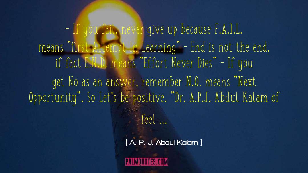 First Attempt quotes by A. P. J. Abdul Kalam