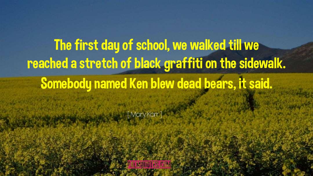 First Day Of School quotes by Mary Karr