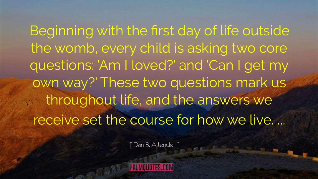 First Day quotes by Dan B. Allender