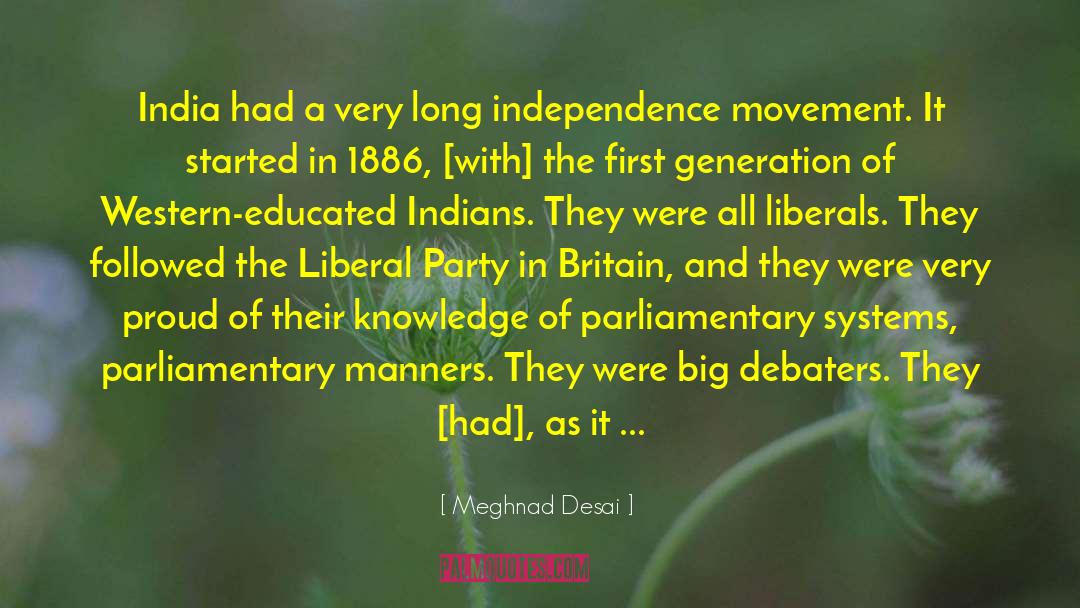 First Generation quotes by Meghnad Desai
